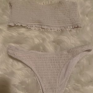 White tube bikini set